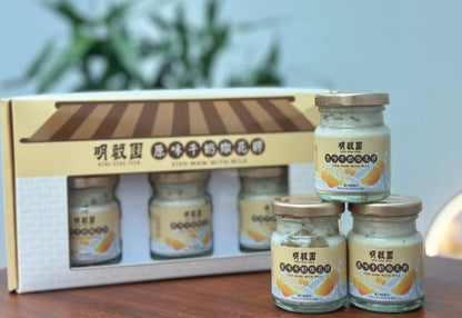 明馨園 - 原味牛奶燉花膠 (75g x 3樽）