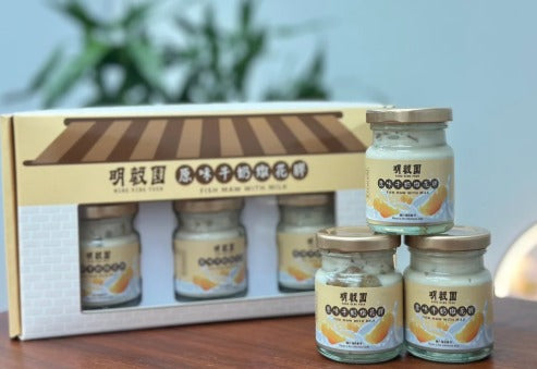明馨園 - 原味牛奶燉花膠 (75g x 3樽）